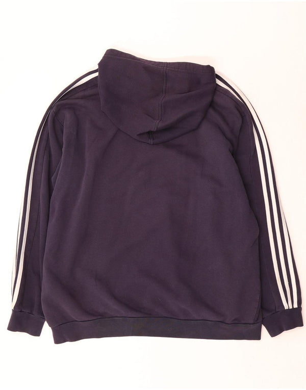 Adidas Herren Kapuzenpullover 2XL Marineblau Baumwolle