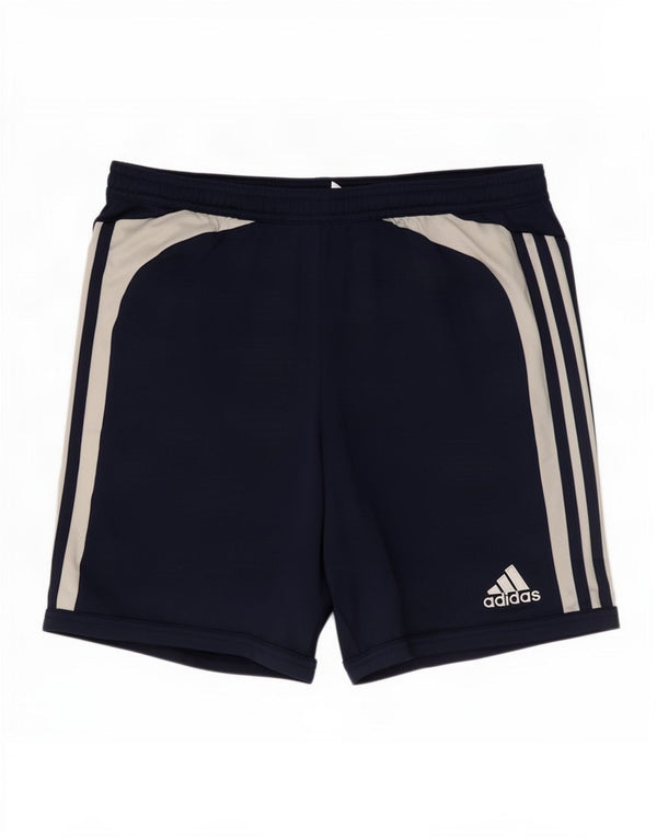 Adidas Womens Climalite Sportshorts UK 14 Medium Navy Blue Colourblock