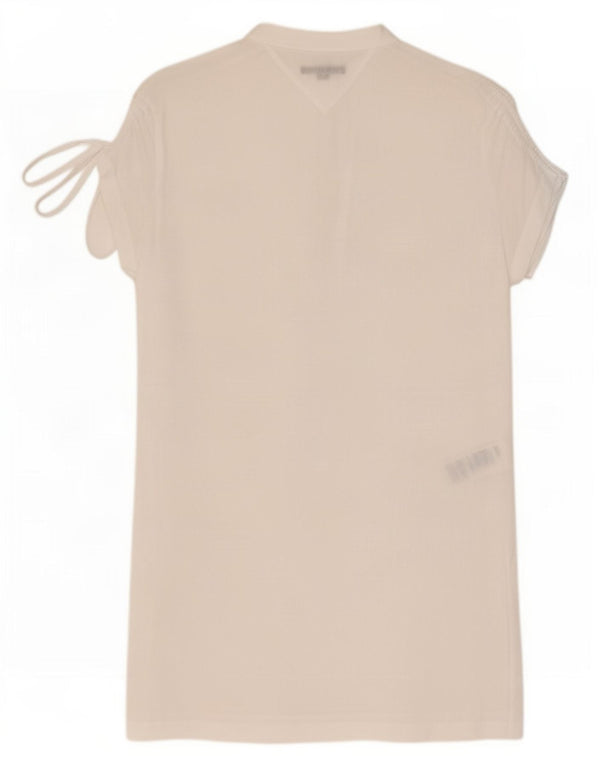 Vestido feminino Tommy Hilfiger Shift UK 14 médio branco floral algodão