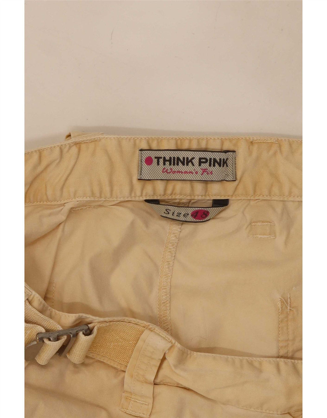 Think Pink Womens Cargo Shorts IT 48 XL W36 Beige