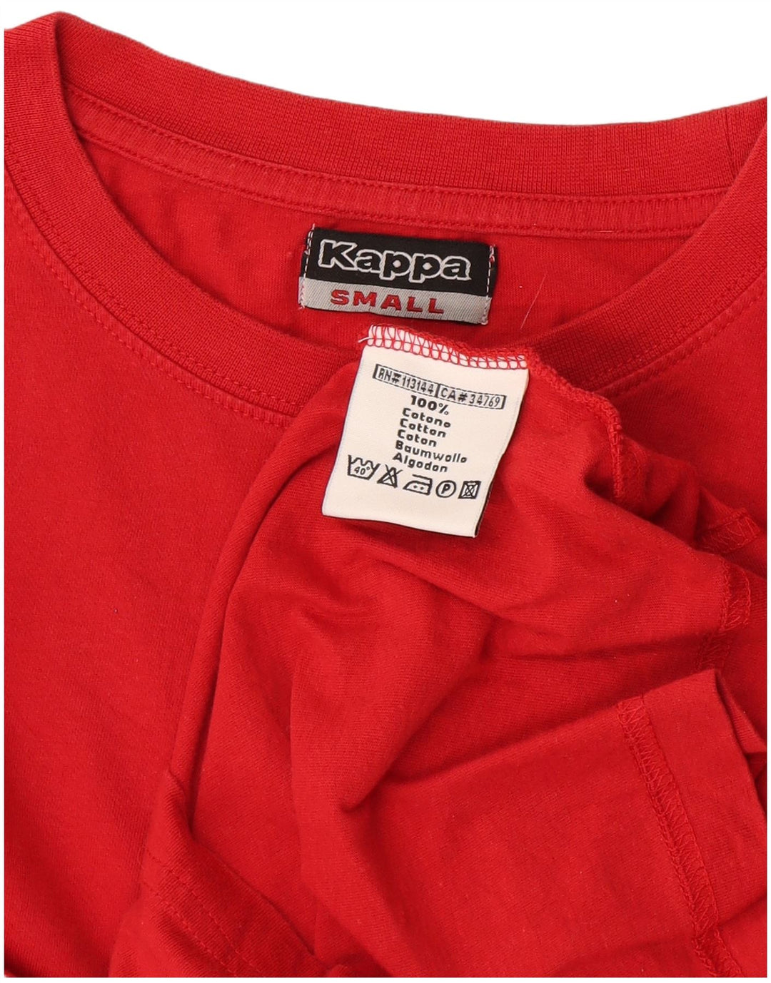 Kappa Mens T-Shirt Top Small Red Cotton