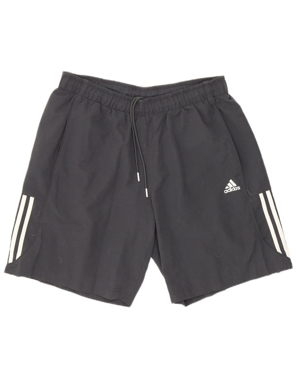 Pantaloncini sportivi da uomo Adidas grandi sportivi in poliestere nero