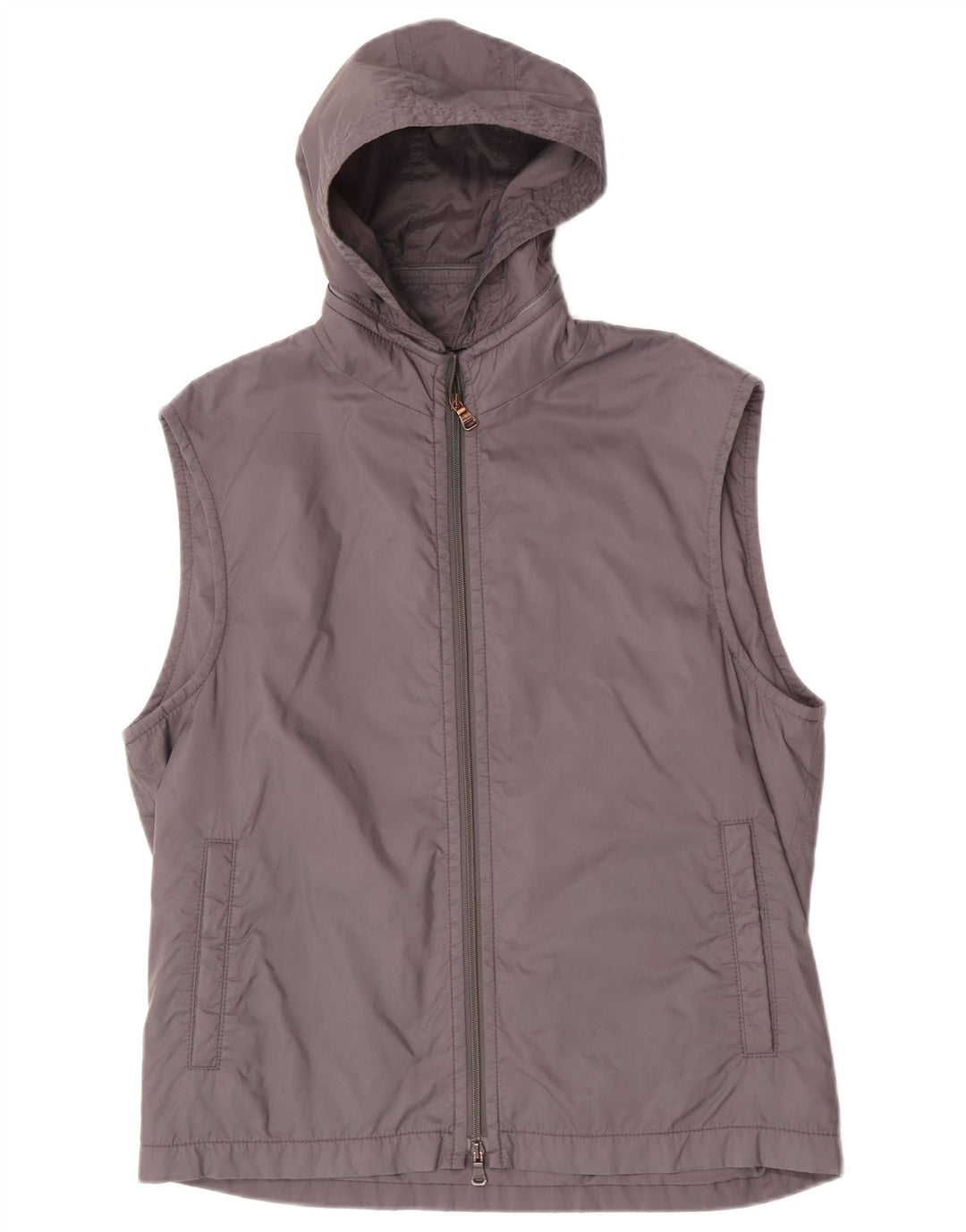 Hugo Boss Mens Hooded Gilet EU 52 XL Grey Polyamide