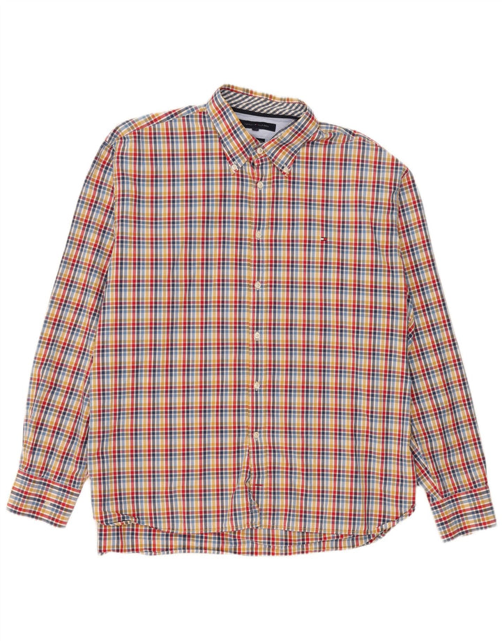 Tommy Hilfiger Herrenhemd 2XL, mehrfarbig, kariert, Baumwolle