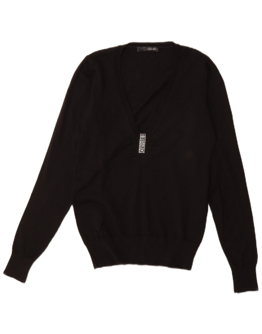 Maglione oversize da donna LIU JO con scollo a V IT 40 piccolo nero