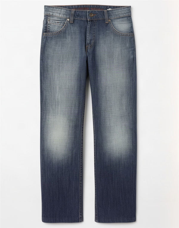 Tommy Hilfiger Herren Straight Jeans W34 L34 Marineblau Baumwolle