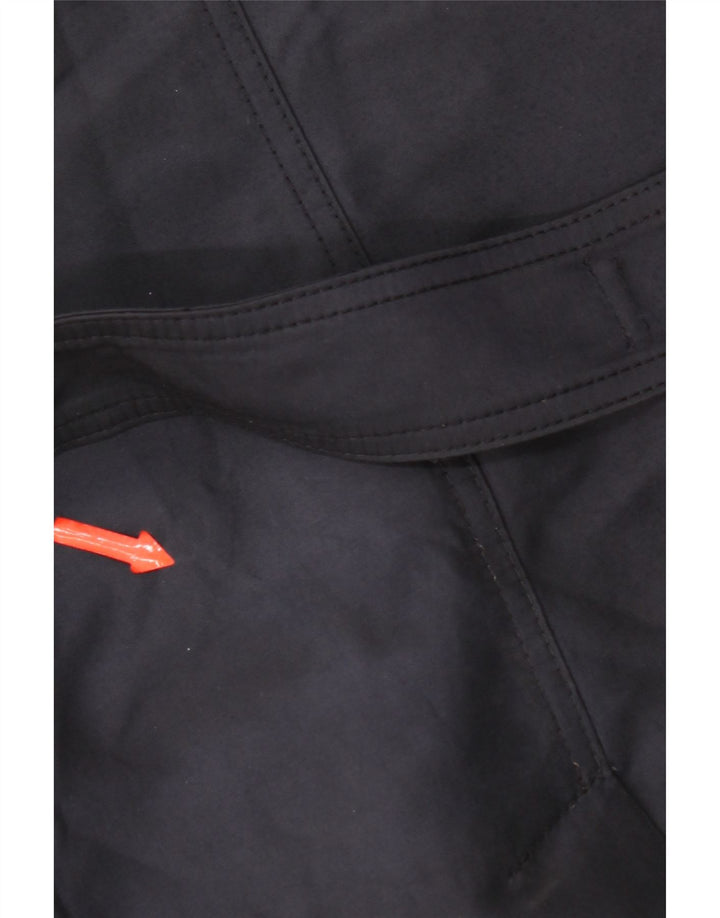 Zara Mens Trench Coat UK 40 Large Navy Blue Polyester