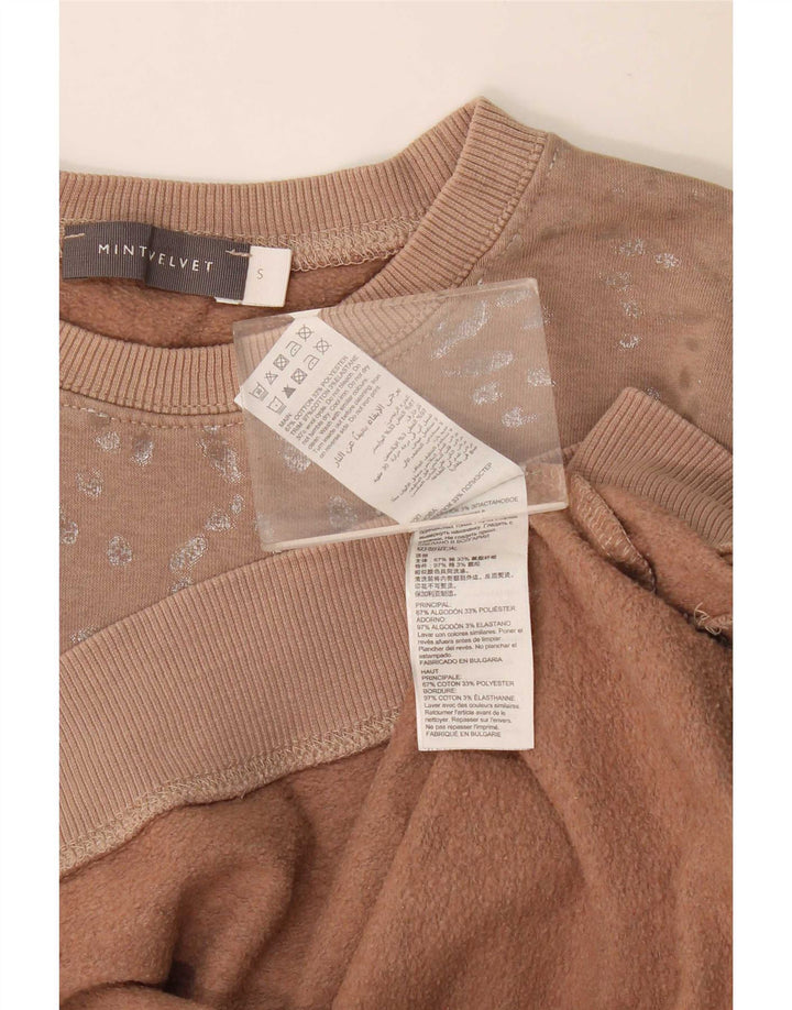 Felpa da donna con motivo astratto MINT VELVET UK 10 Small Beige