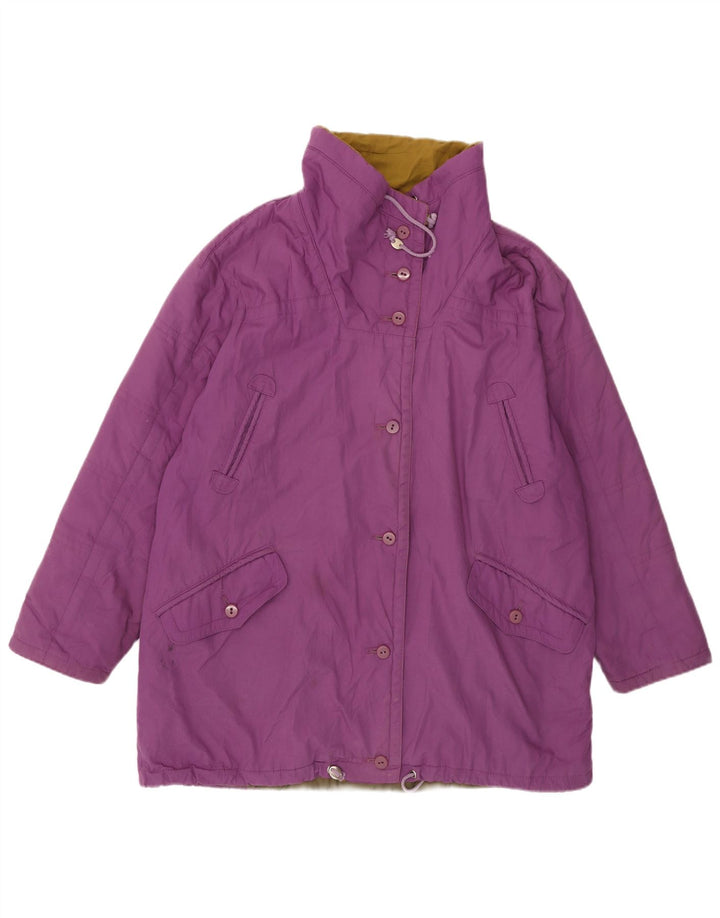 VINTAGE Womens Utility Jacket UK 20 2XL Purple