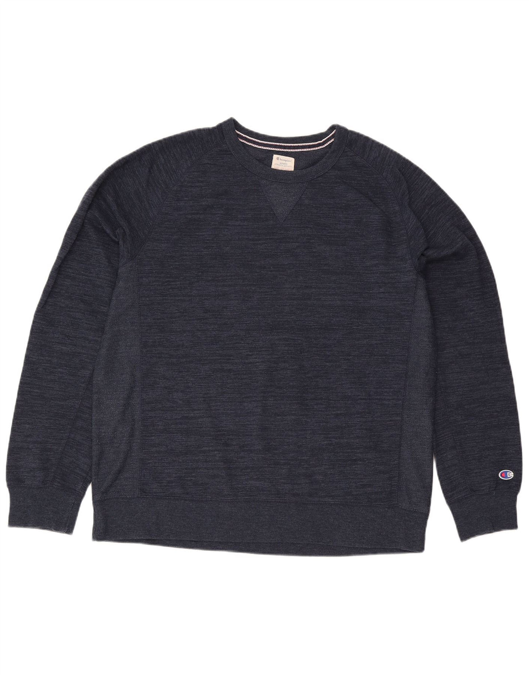 Champion Mens Sweatshirt Jumper 2XL Navy Blue Flecked Cotton