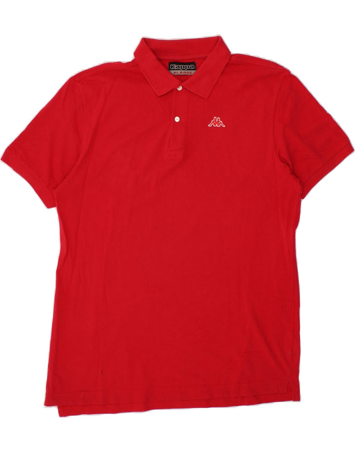 KAPPA Mens Polo Shirt XL Red Cotton Vintage Kappa and Second-Hand Kappa from Messina Hembry 