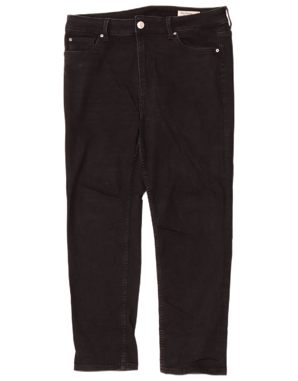 Marks & Spencer Damen The Sienna Straight Jeans UK 16 Large W34 L28 Schwarz