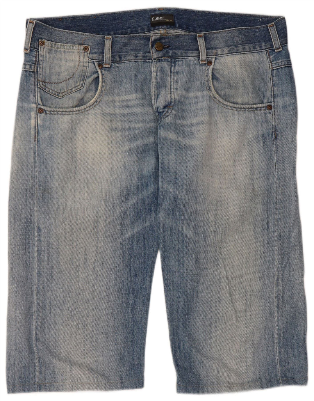 Lee Herre Bermuda Denim Shorts W34 Large Blue Cotton