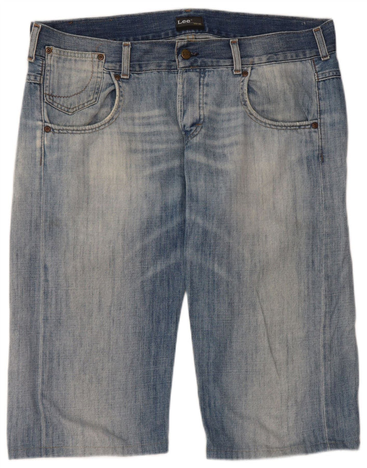 Lee Herre Bermuda Denim Shorts W34 Large Blue Cotton