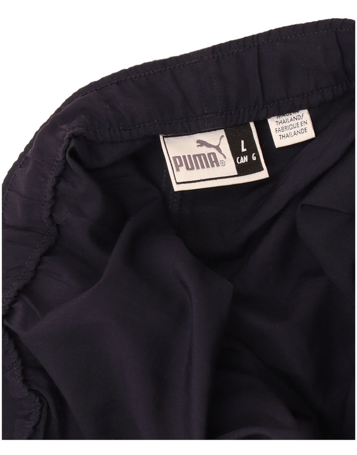 Puma Mens Capri Tracksuit Trousers Large Navy Blue