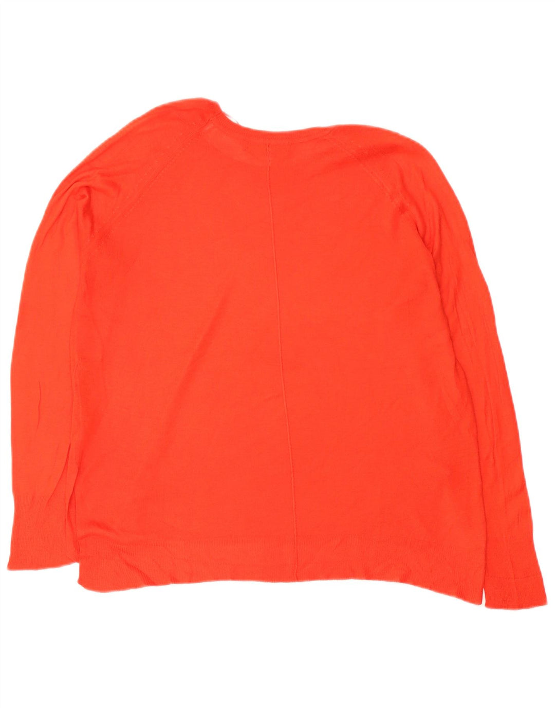 Zara Womens Oversized Boat Neck Jumper Sweater UK 14 Medium Orange Viscose