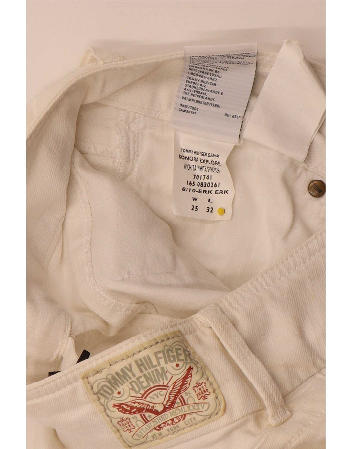 Tommy Hilfiger Dame Slim Jeans W25 L32 Hvid Bomuld