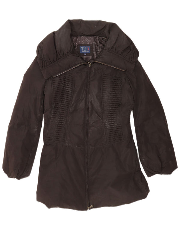 Abrigo Mujer Trussardi Jeans Acolchado IT 40 Small Negro Poliéster