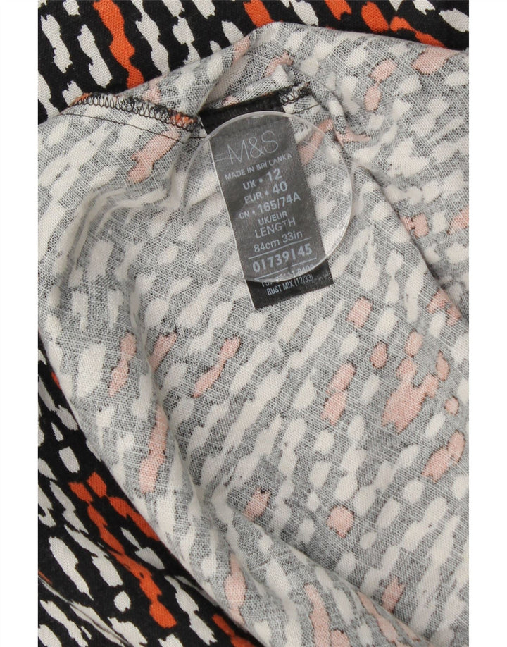 MARKS & SPENCER Womens A-Line Skirt UK 12 Medium W30 Multicoloured Chevron
