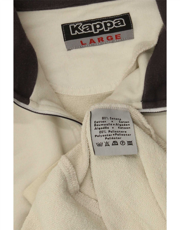 Giacca da tuta da uomo Kappa grande in cotone beige