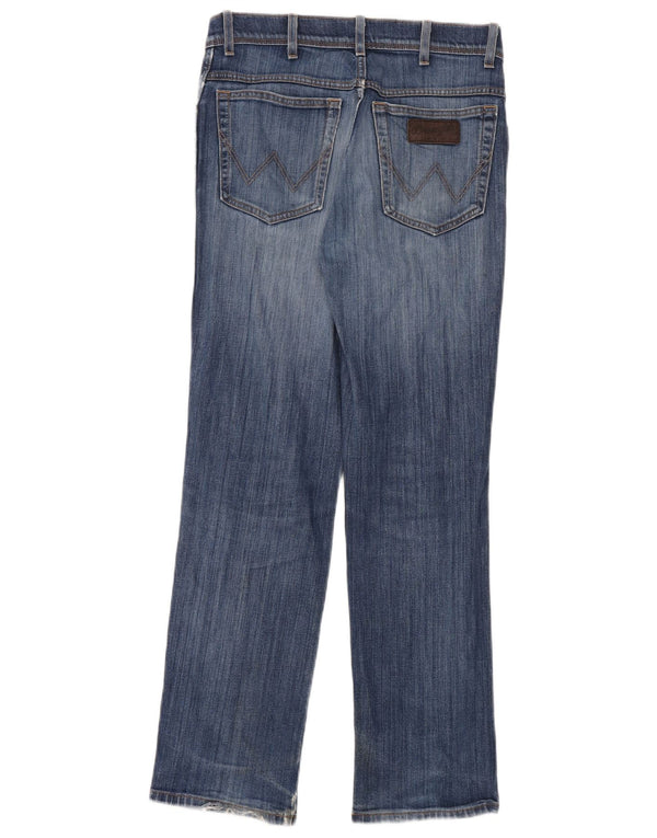 Blugi drepte învechiți Wrangler Texas Stretch pentru femei W32 L32 Bumbac albastru