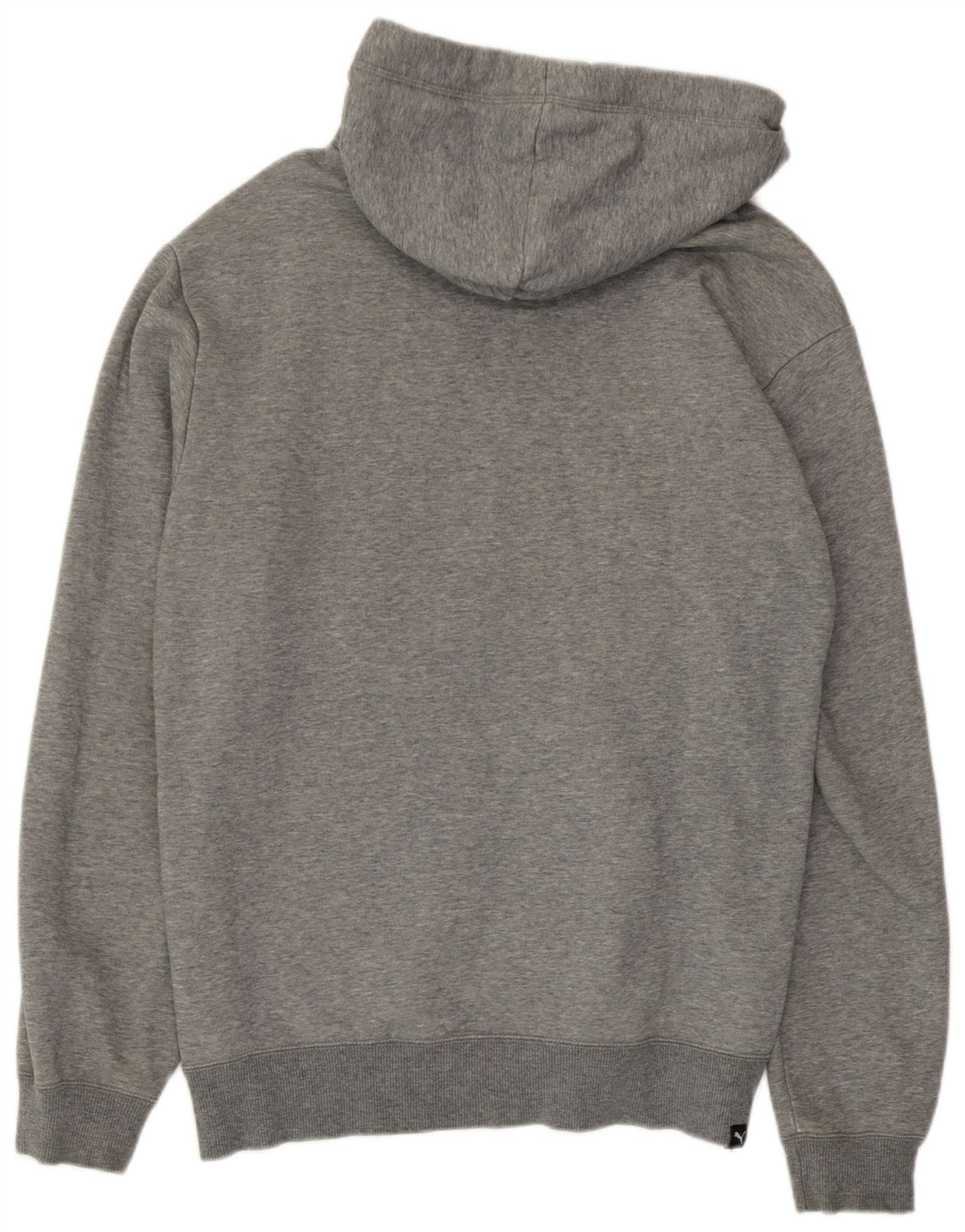 Puma Mens Graphic Hoodie Jumper Medium Grey Cotton