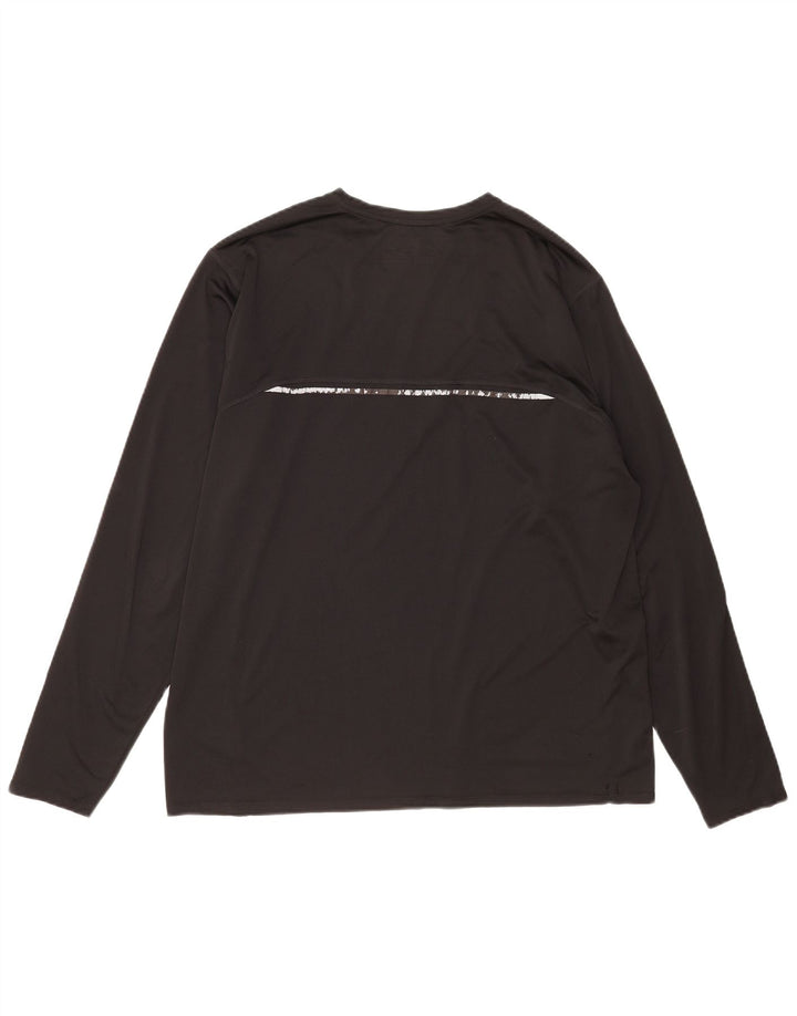 Maglia da uomo New Balance a maniche lunghe XL nera in poliestere