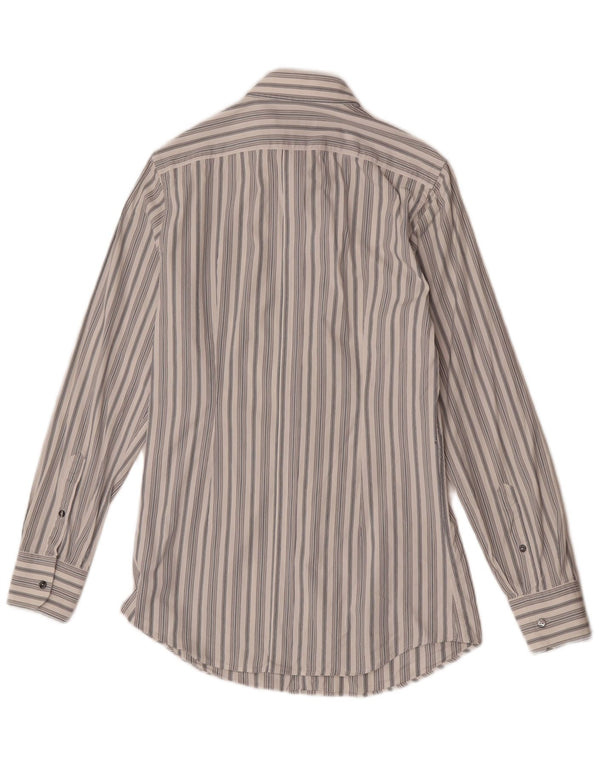 Camicia da uomo Dolce & Gabbana taglia 39 15 1/2 cotone a righe bianche medie