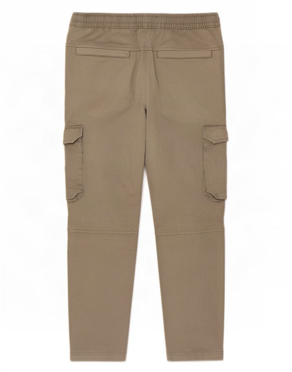 Zara Mens Joggers Cargo Calças Médio W31 L26 Caqui