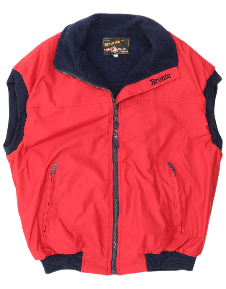 Bronte Mens Gilet UK 40 Grande Poliéster Vermelho