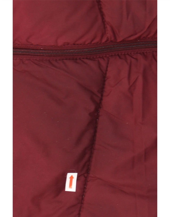 JACK & JONES Mens Hooded Padded Jacket UK 40 Large Burgundy Polyester