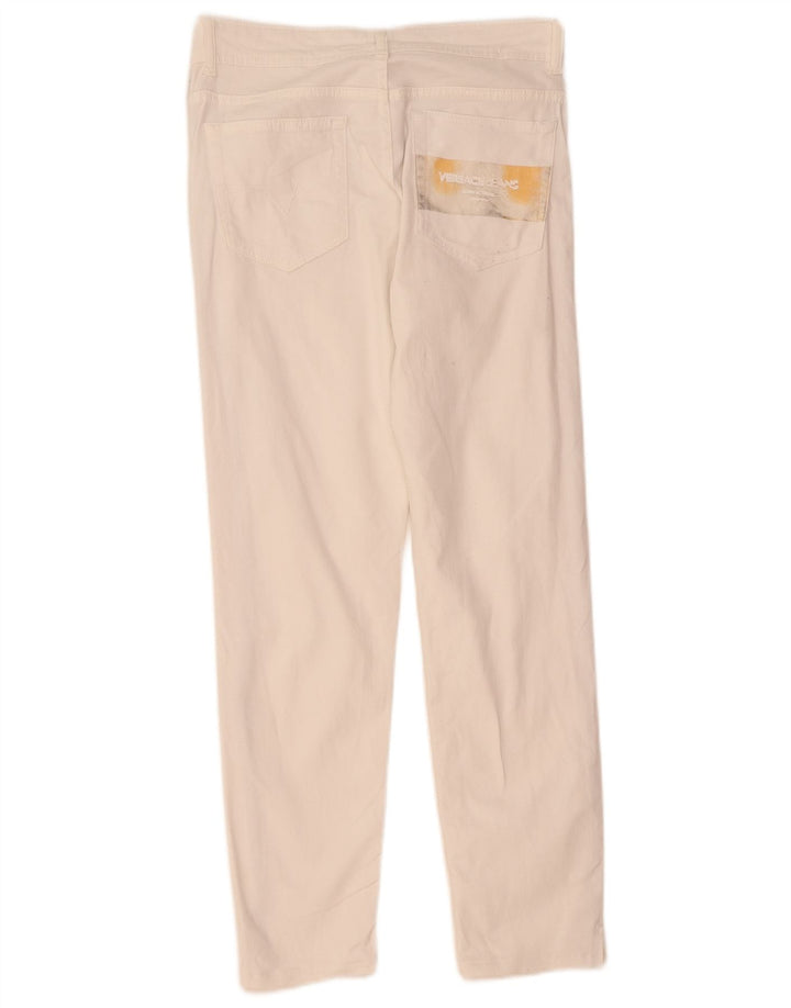 VERSACE Womens Straight Jeans W28 L28 White