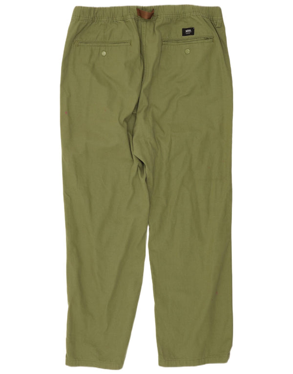Męskie proste spodnie chino Vans XL W38 L30, zielone, bawełniane
