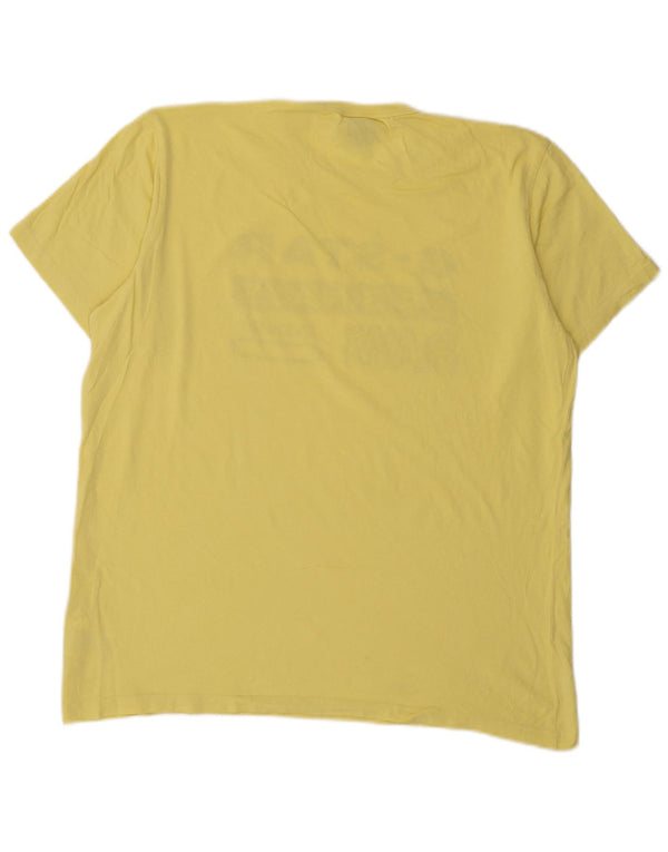 G-Star Herre Grafisk T-Shirt Top XL Gul Bomuld