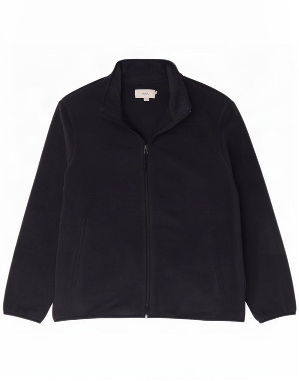 Marks & Spencer Herren Fleecejacke UK 42 XL Marineblau Polyester