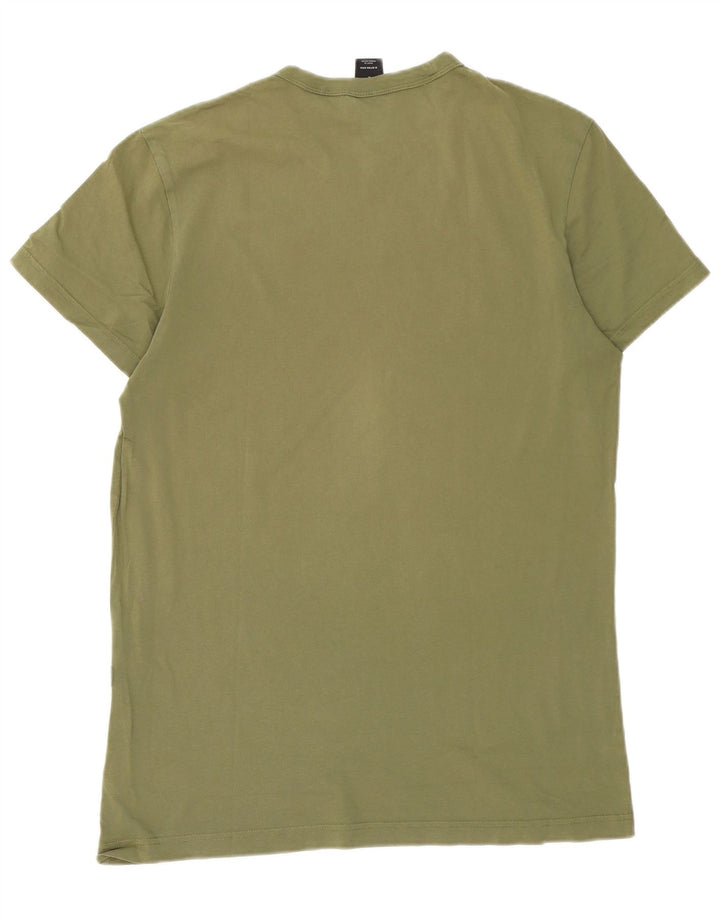 G-Star Mens Graphic T-Shirt Top Large Khaki Cotton