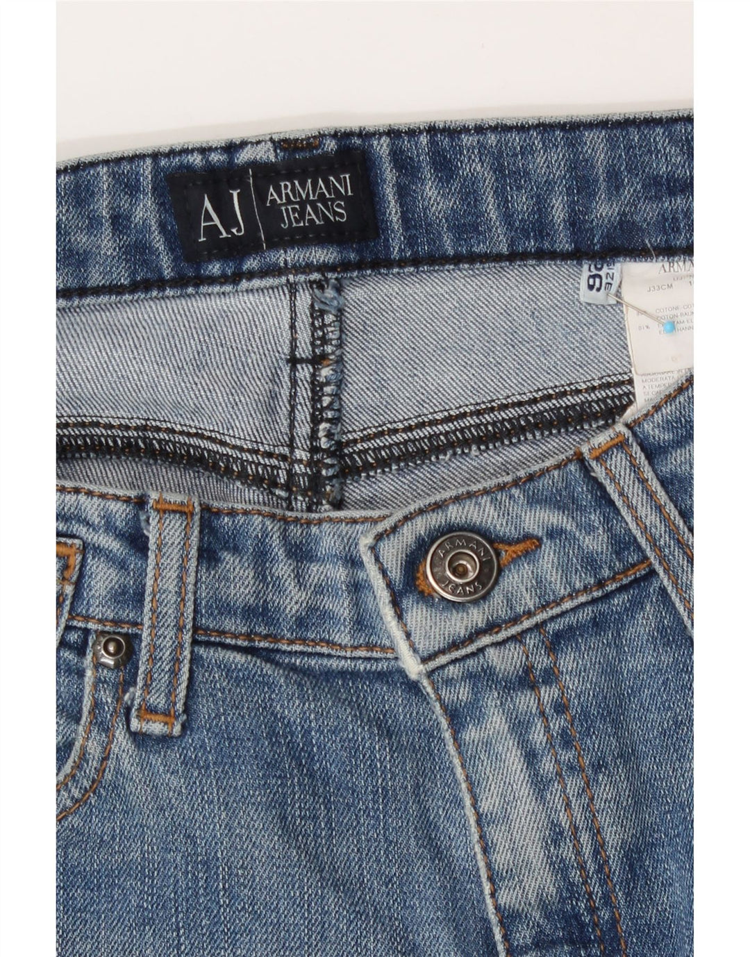 Armani Womens Flared Jeans W26 L27 Blue Cotton