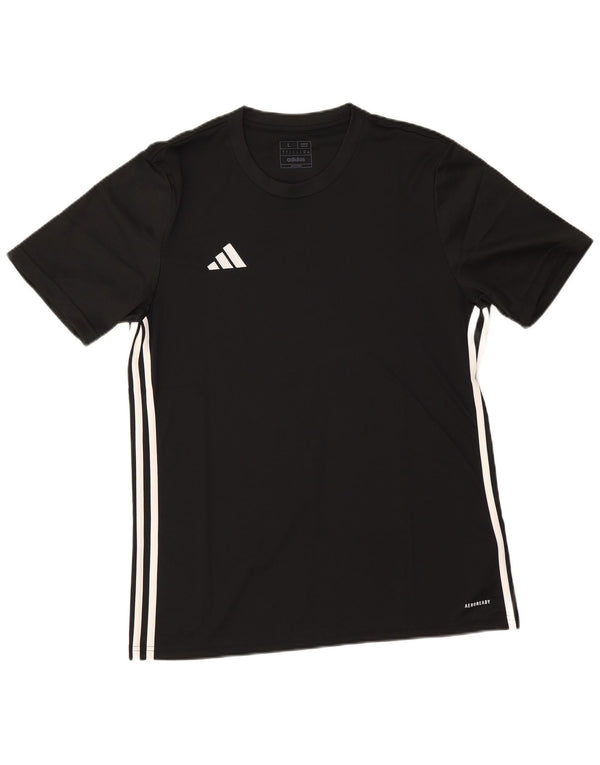 Adidas Hombre Aeroready Slim Fit Camiseta Top Grande Poliéster Negro