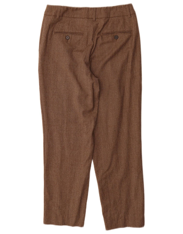 Max Mara Lige jakkesæt til kvinder bukser UK 6 XS W26 L26 Brun uld