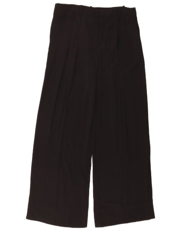 Zara Womens High Waist Pegged Casual Trousers Large W30 L33 Black Viscose