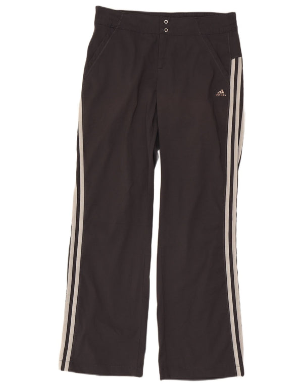 Adidas Womens Climalite Straight Casual Trousers UK 12 Medium W30 L29 Black