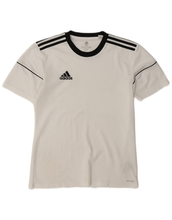 Adidas Męska koszulka Climalite Top XS Biały poliester z blokami kolorów