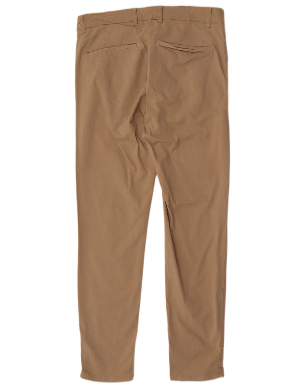 Zara Mens Slim Chino Trousers EU 42 Large W32 L30 Beige