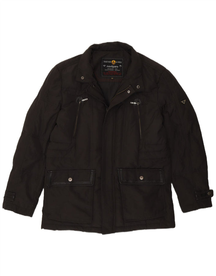 Navigare Herren Wattierte Jacke UK 38 Medium Schwarz Polyester