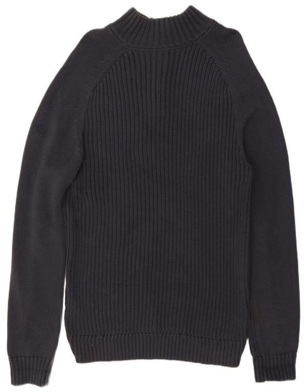 Timberland Mens Normal Fit cipzáras nyakú pulóver XL sötétkék pamut