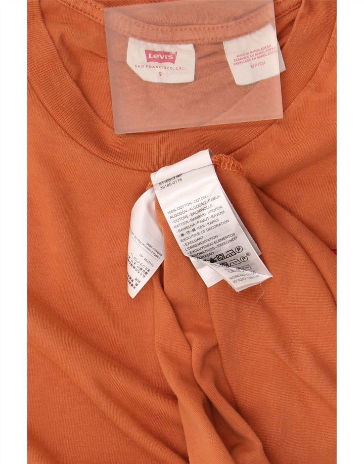 Levi's Mens T-Shirt Top Small Orange Cotton