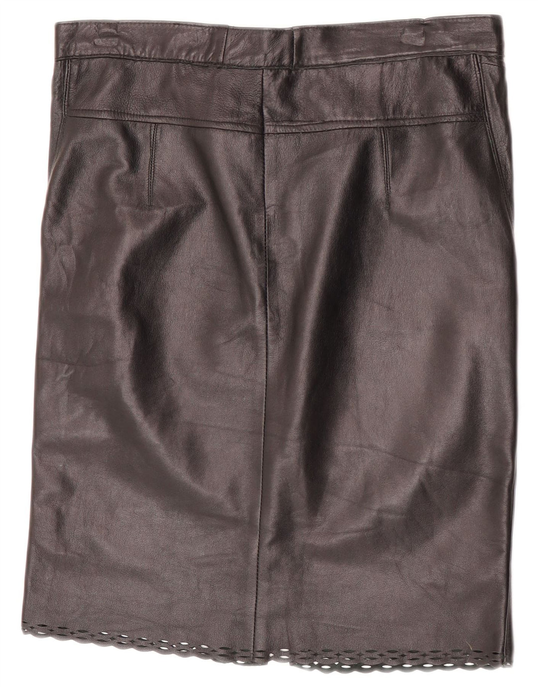 Vintage Womens Leather Skirt W31 Medium  Black