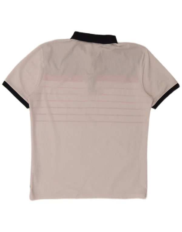 Camisa polo masculina Calvin Klein grande poliéster branco colorblock