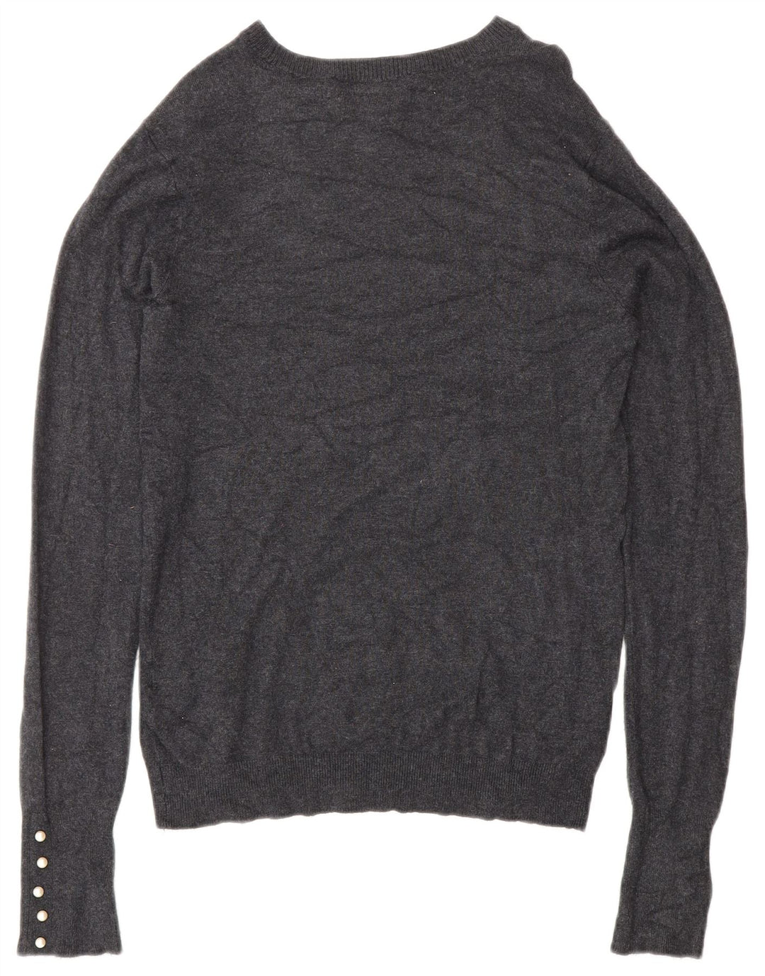 Zara Womens Boat Neck Jumper Sweater UK 12 Medium Grey Viscose