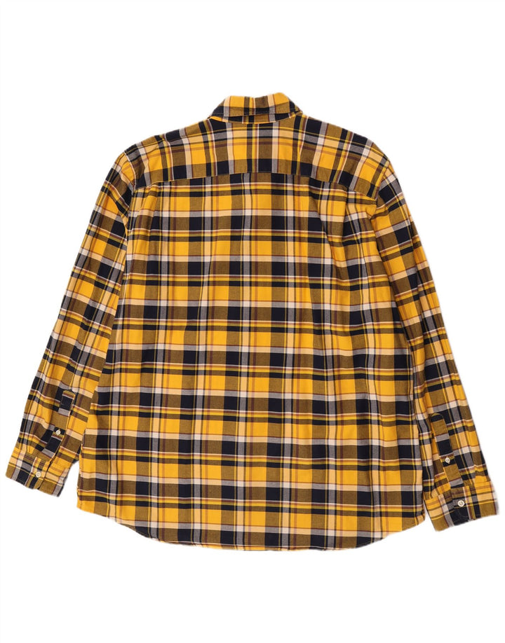 Gap herre slim flannel skjorte 2XL gul ternet bomuld